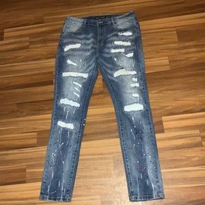 Men's Distressed Denim Jeans